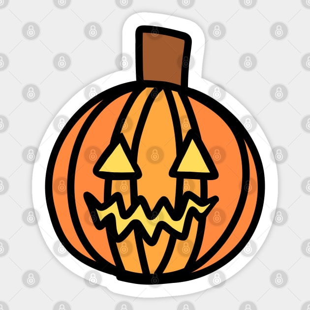 Cute Jack o’ Lantern Pumpkin Cartoon, made by EndlessEmporium Sticker by EndlessEmporium